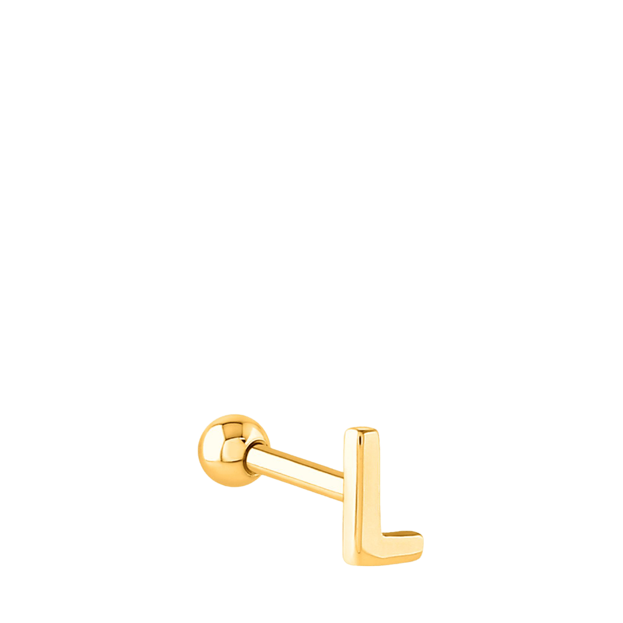 Stainless steel helixpiercing gold letter