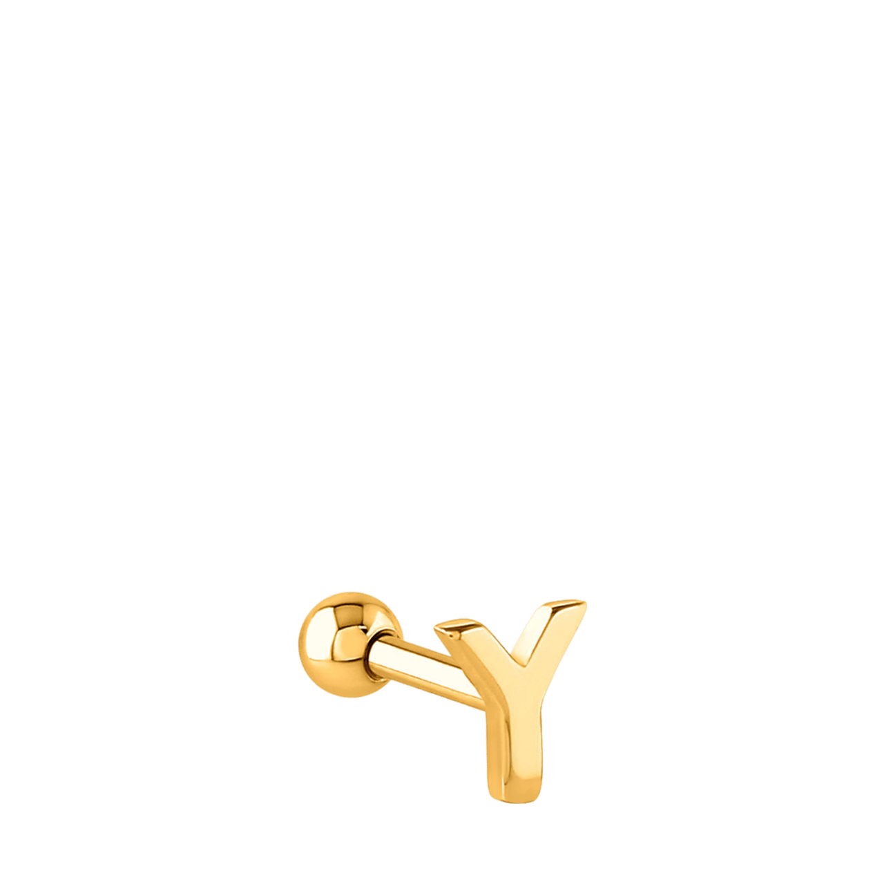 Stainless steel helixpiercing gold letter