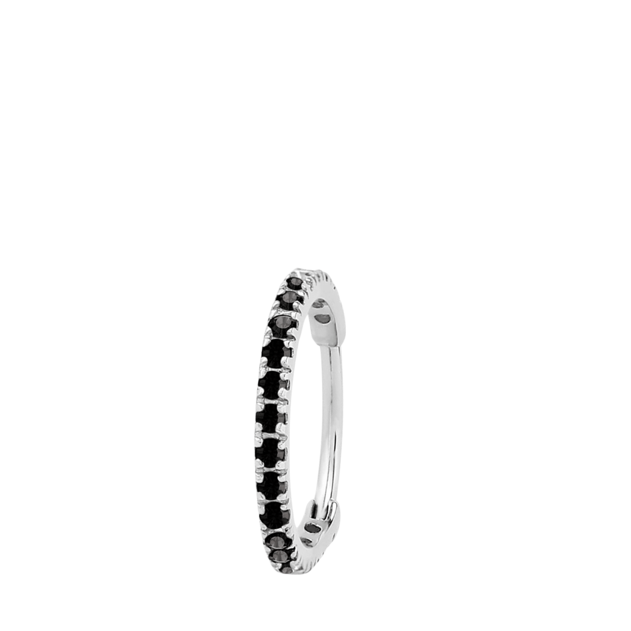 Helix-Piercing, Edelstahl, schwarz, Zirkonia