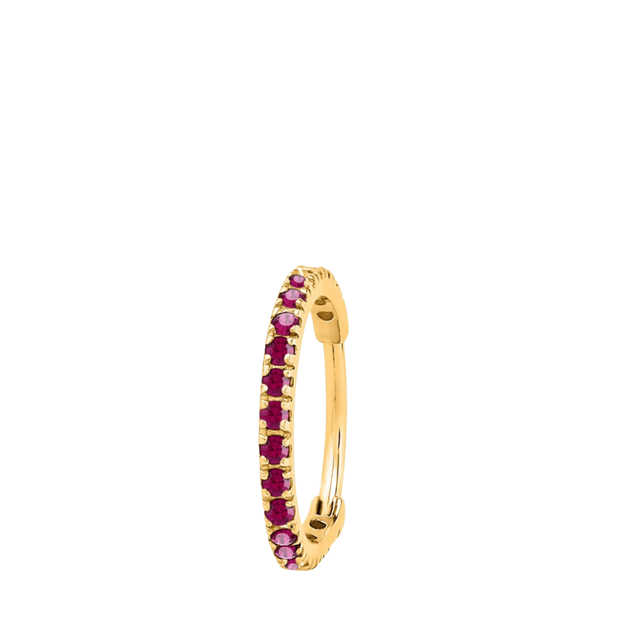 Stalen goldplated helixpiercing met zirkonia voor dames