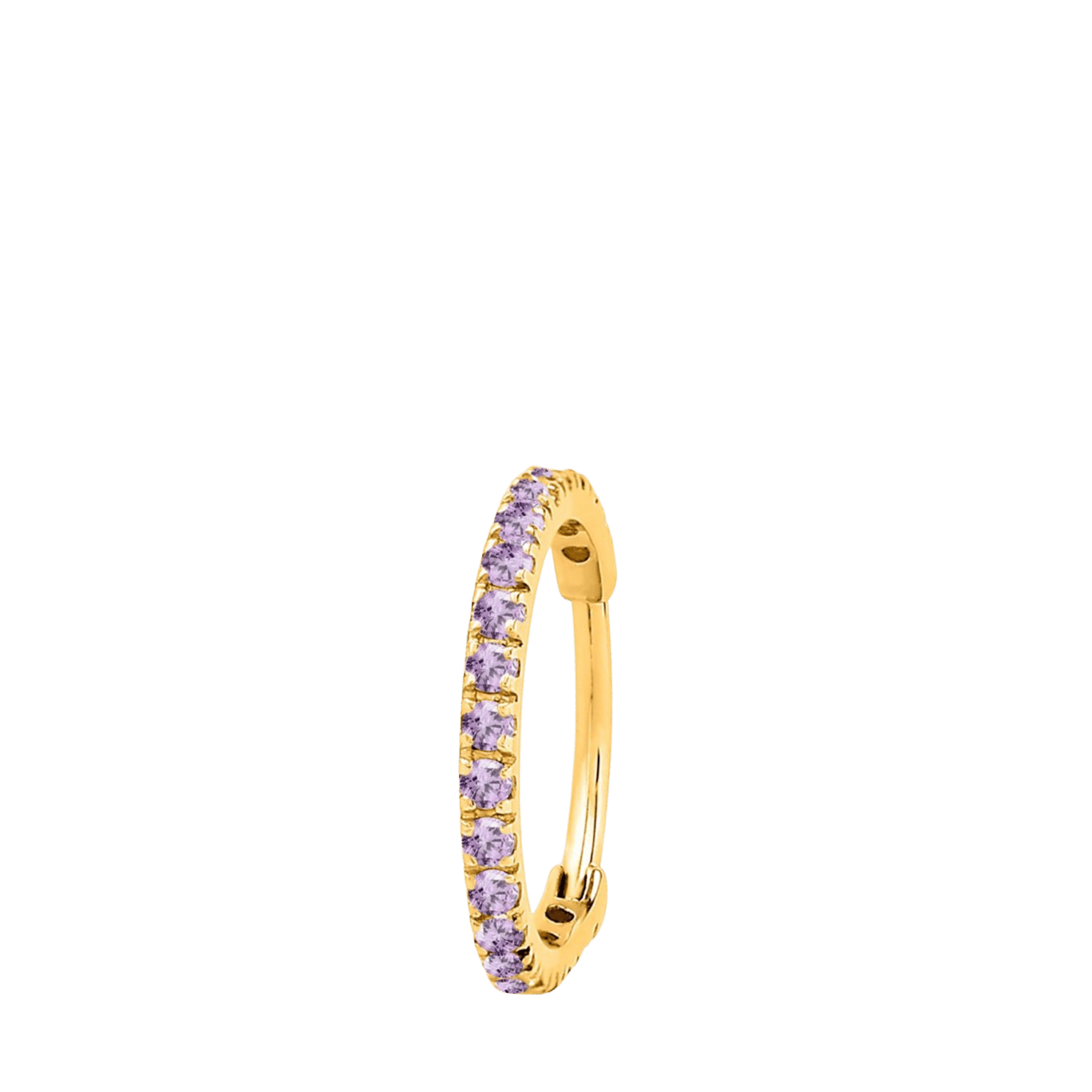 Stainless steel helixpiercing gold violet zirkonia