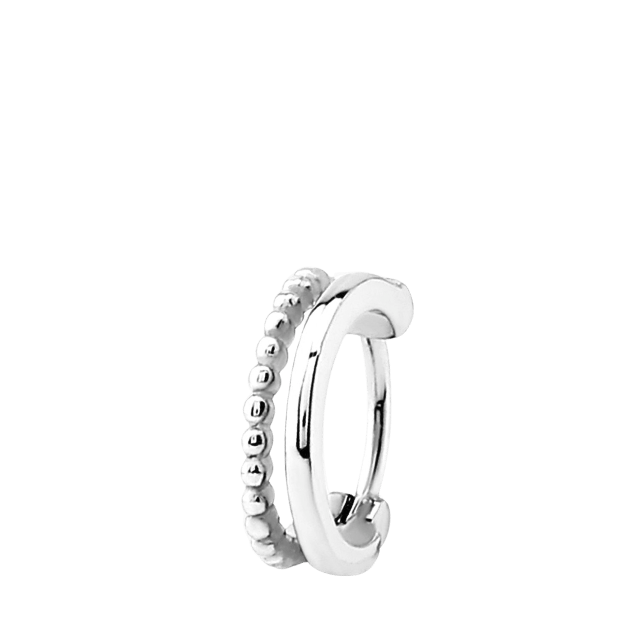 Stainless steel helixpiercing 2rij bol/glad