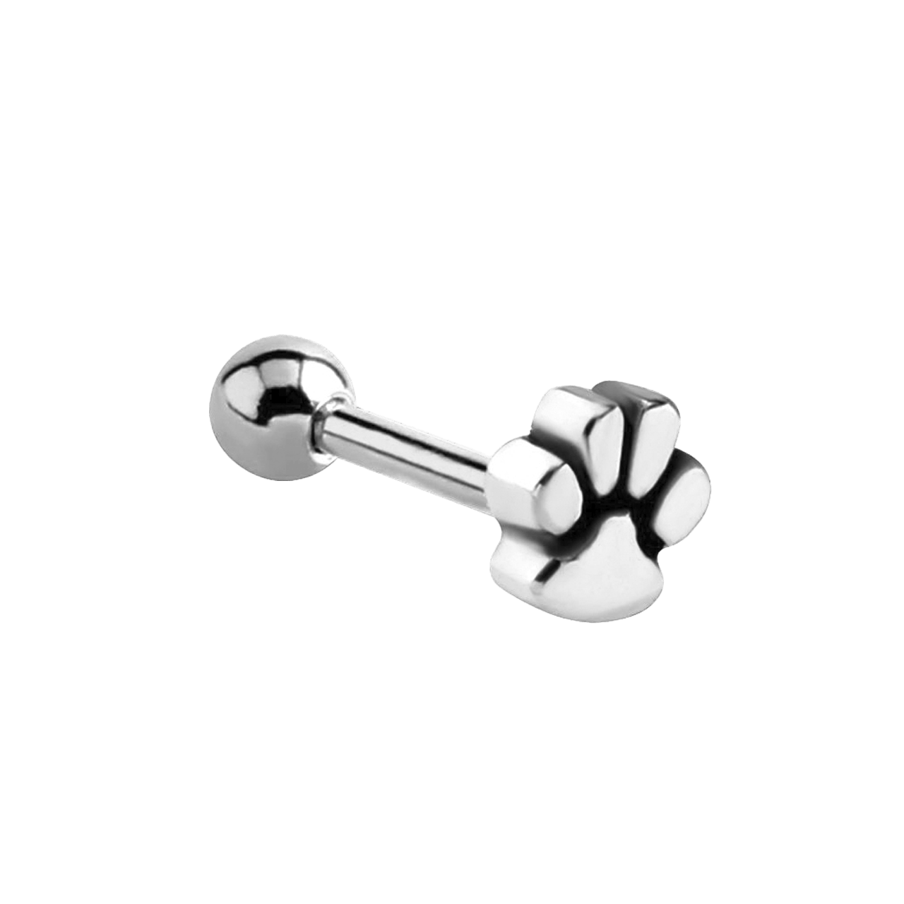 Stainless steel helixpiercing hondenpoot