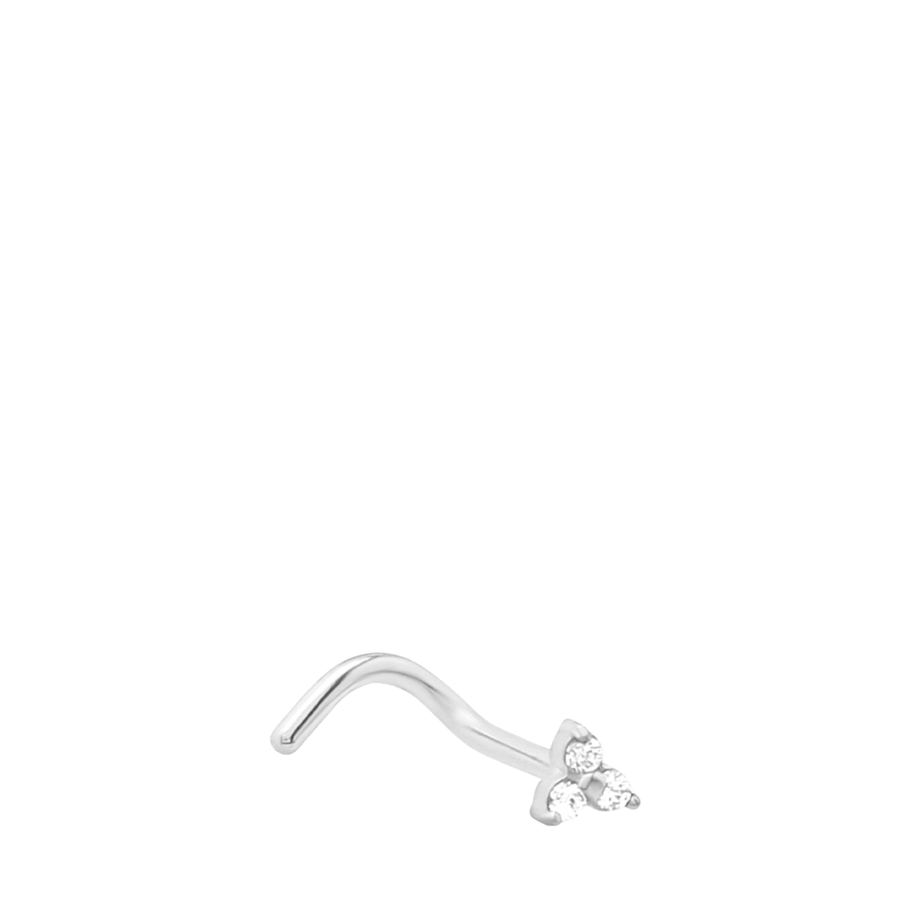 Nasenpiercing, Edelstahl, Dreieck, Zirkonia