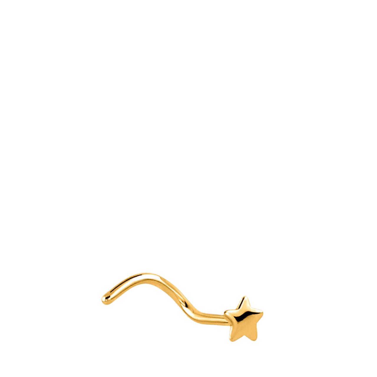 Stainless steel goldplated neuspiercing ster voor dames