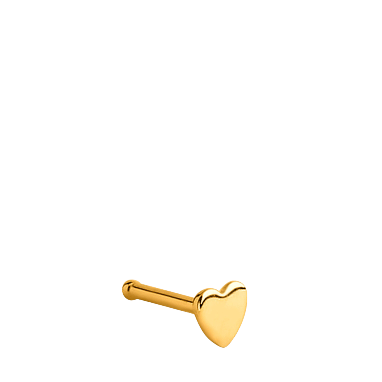 Stalen goldplated neuspiercing hart voor dames