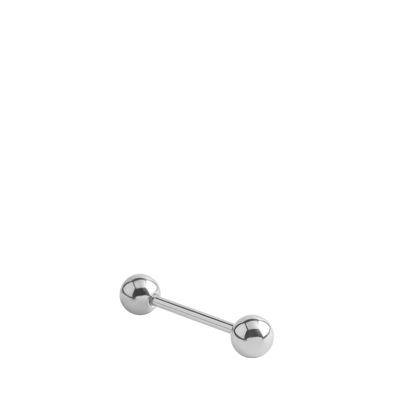 Stainless steel tongpiercing barbell