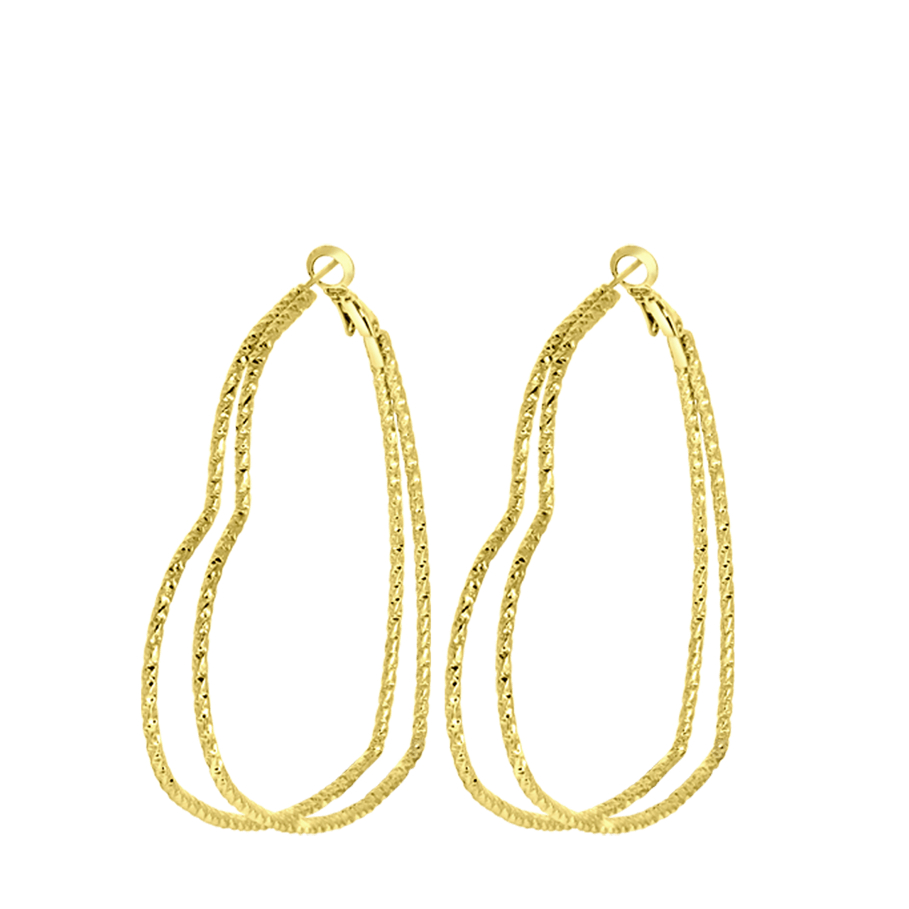 Goudkleurige bijoux oorringen hart