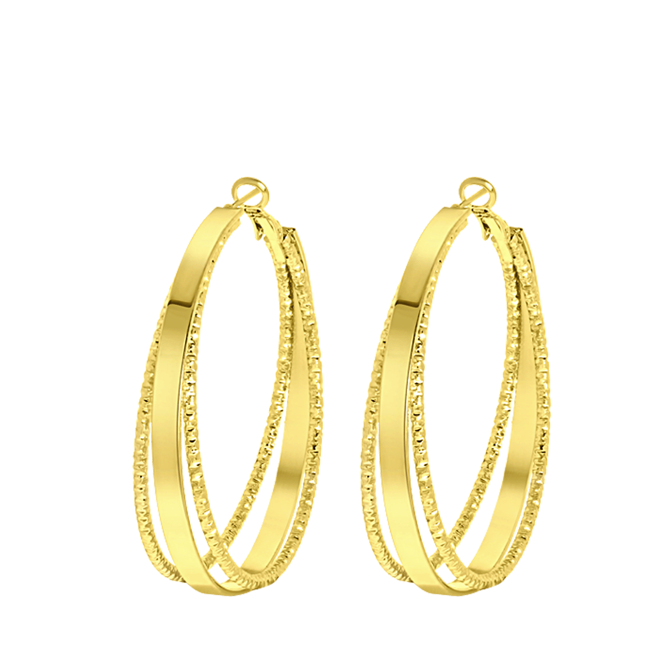 Goudkleurige bijoux oorringen