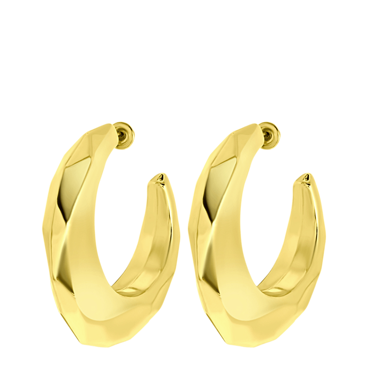 Goudkleurige bijoux oorringen