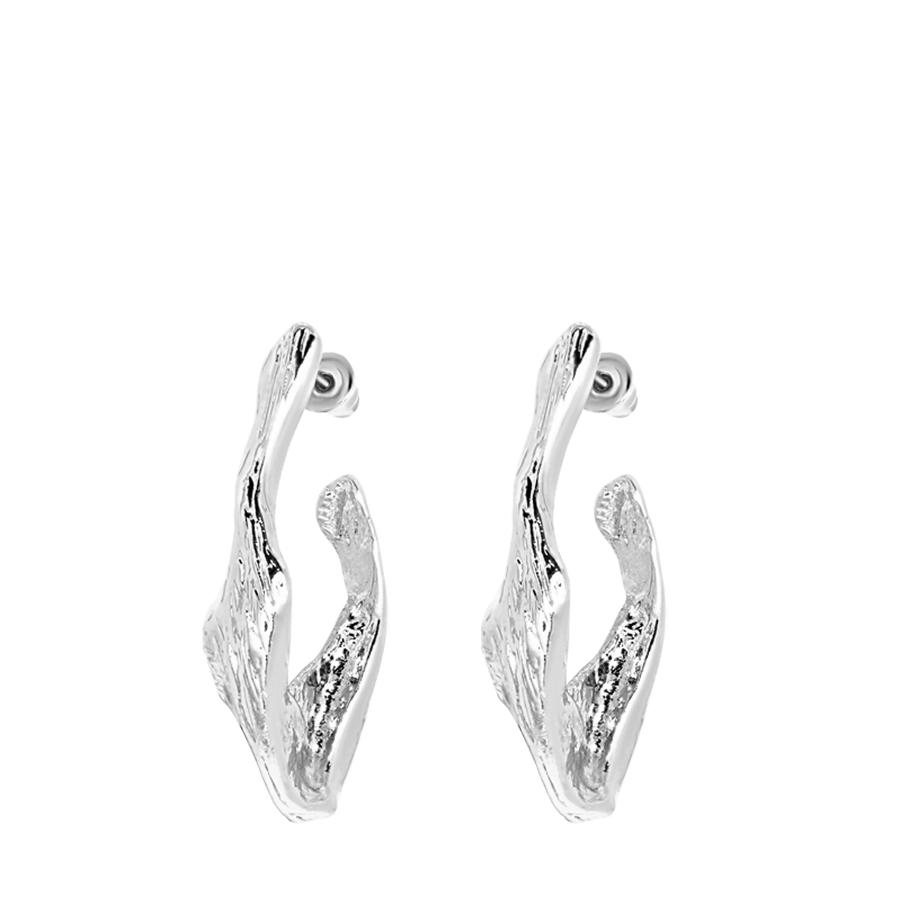 Silberfarbene Bijoux-Ohrringe