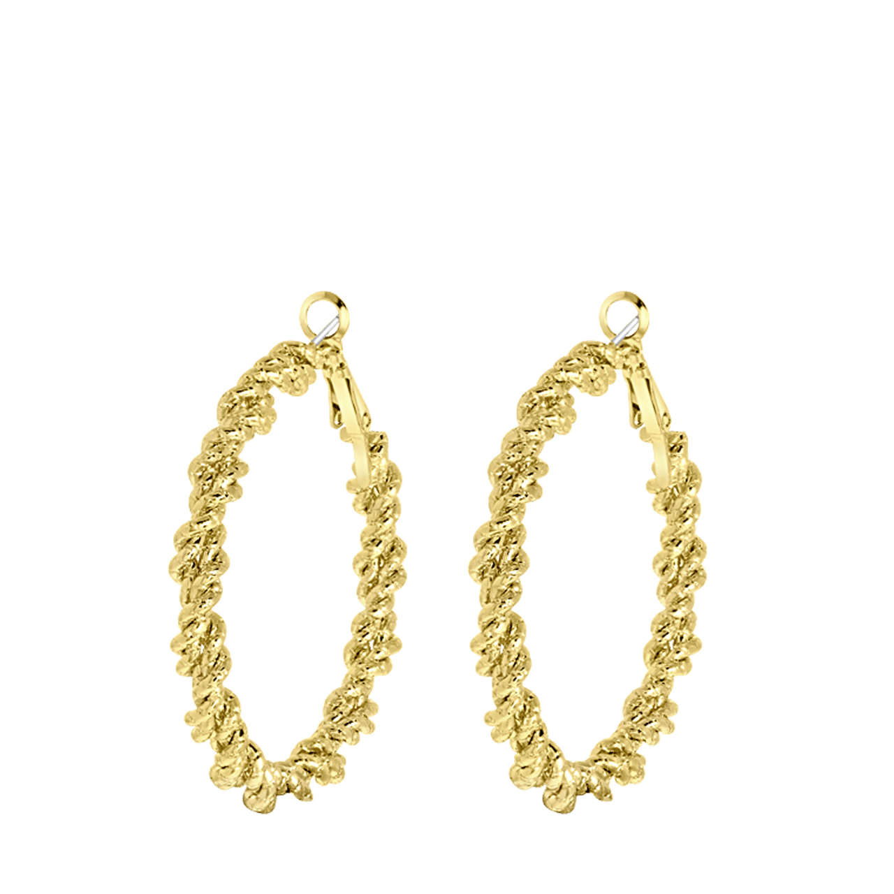 Goudkleurige gedraaide bijoux oorringen