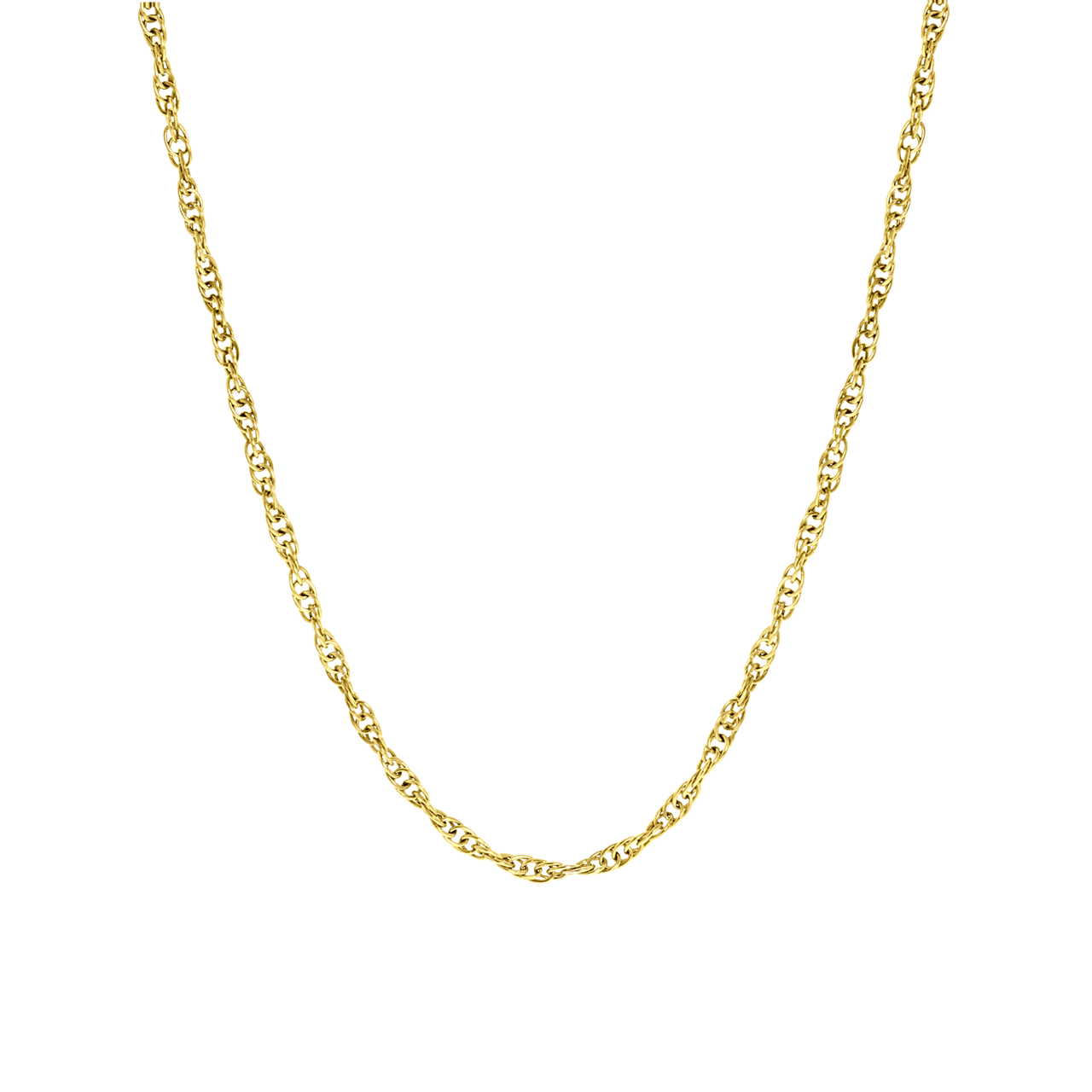 Stainless steel goldplated ketting voor dames