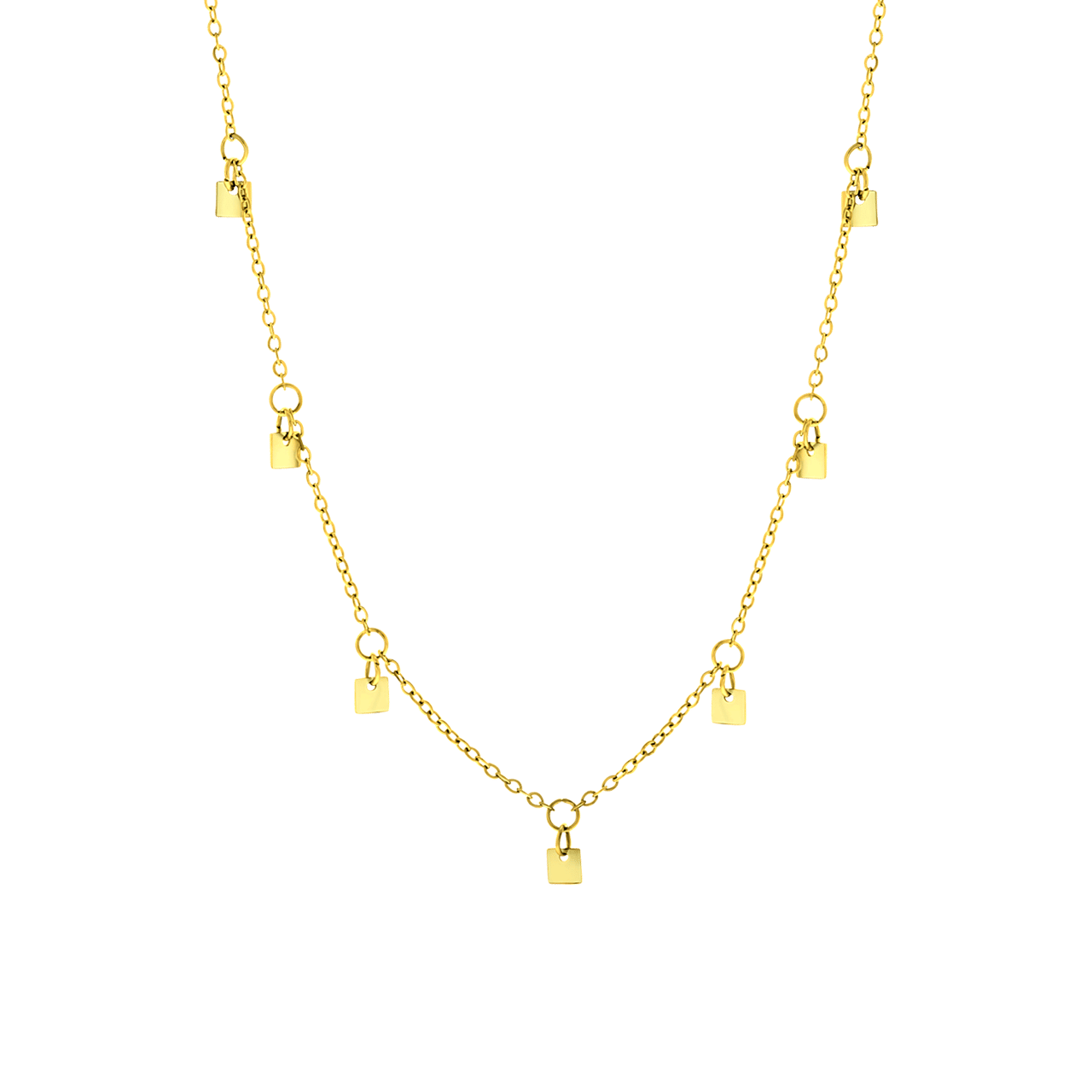 Stainless steel goldplated ketting met hanger voor dames