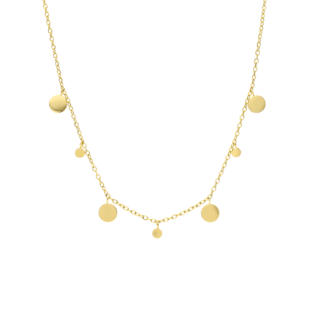 Stainless steel goldplated ketting met hanger voor dames