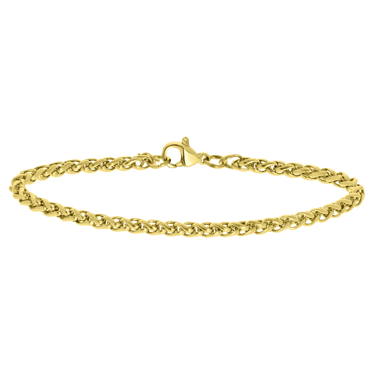 Stainless steel goldplated fantasiearmband voor dames