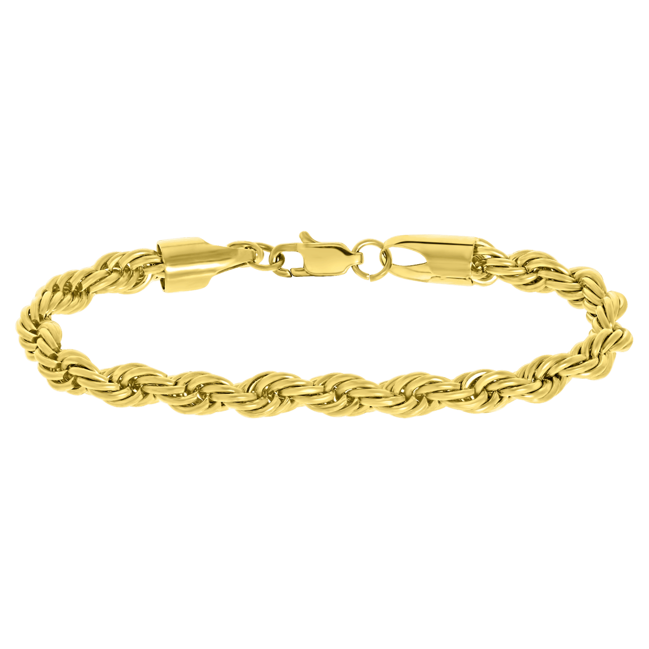 Stainless steel goldplated fantasiearmband voor dames