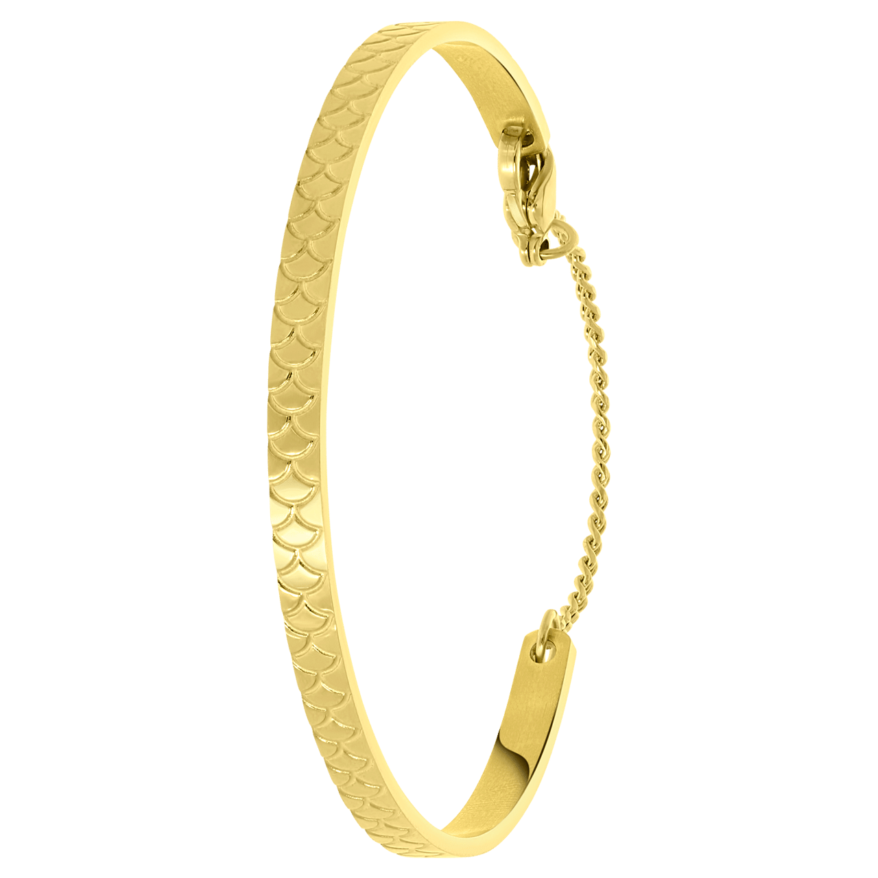 Stainless steel goldplated bangle voor dames
