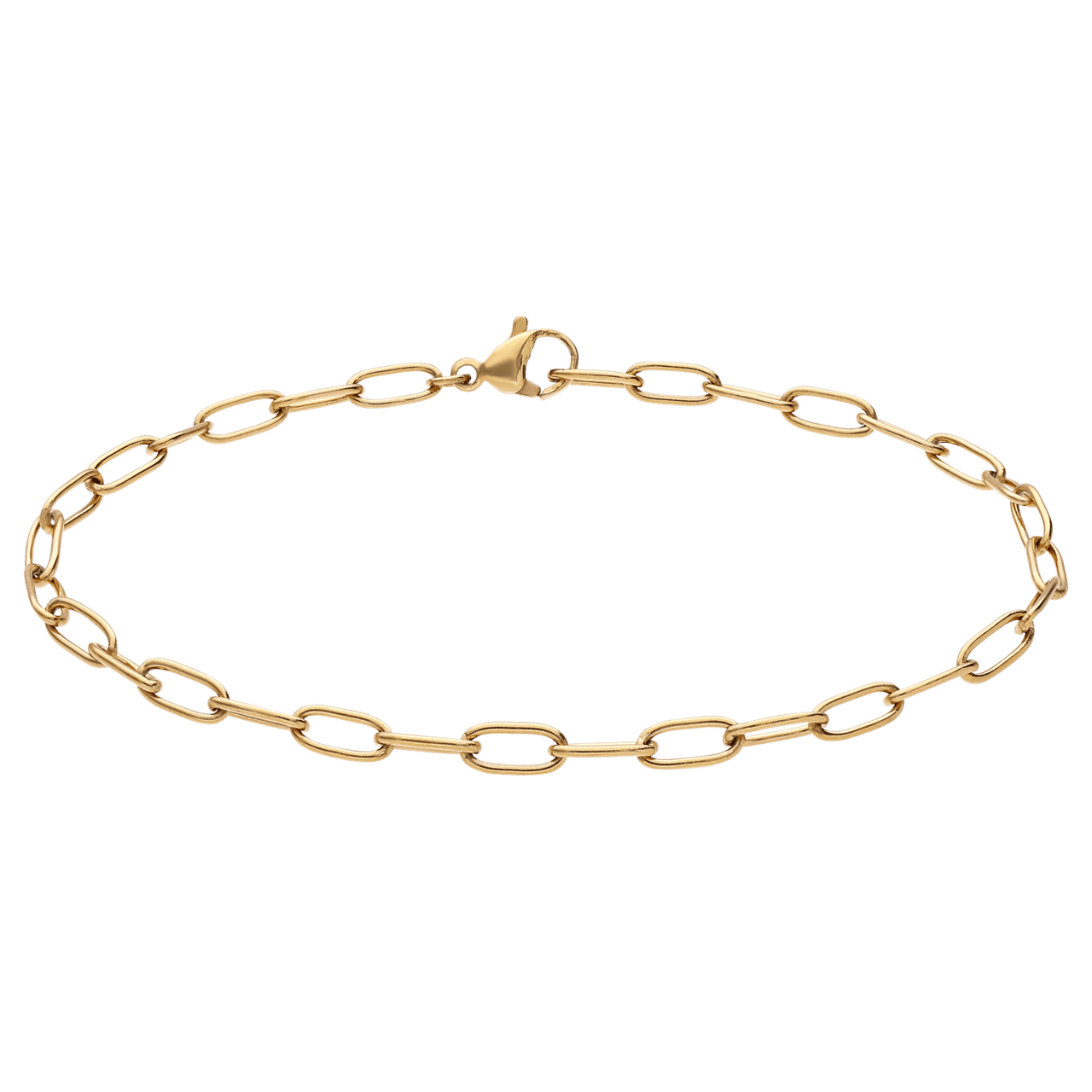 Stainless steel goldplated fantasiearmband voor dames