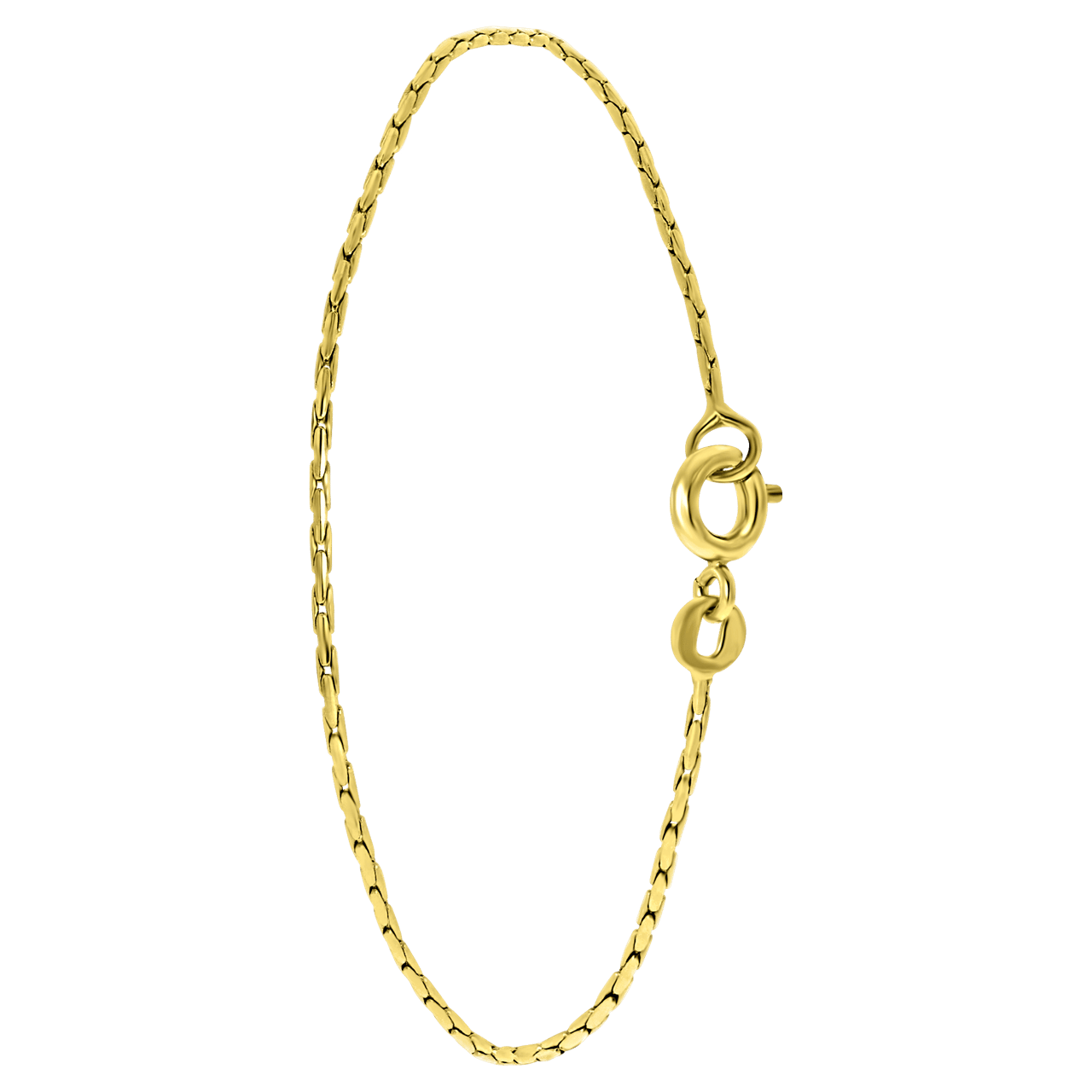 Stalen goldplated fantasiearmband voor dames