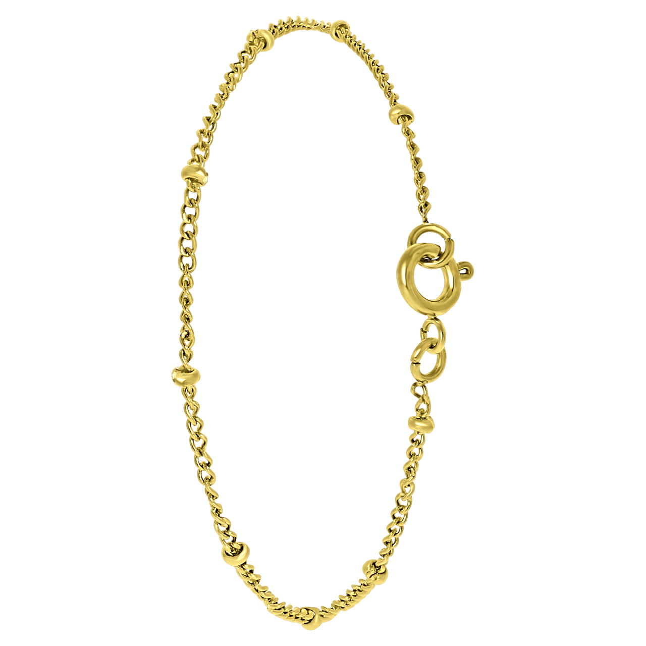 Stalen goldplated fantasiearmband voor dames