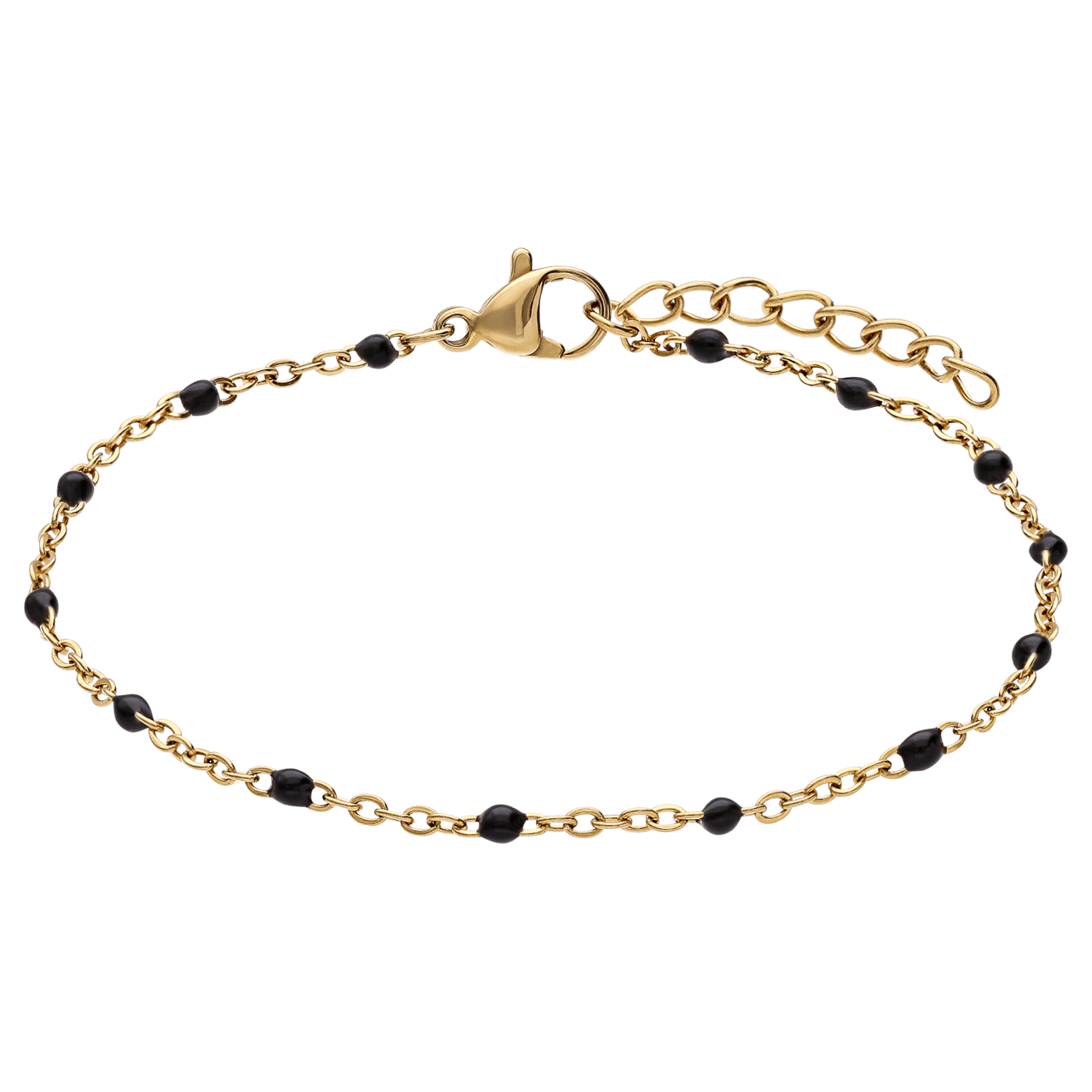 Stainless steel goldplated fantasiearmband voor dames