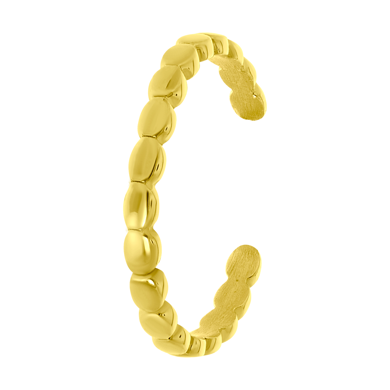 Stainless steel goldplated ring voor dames