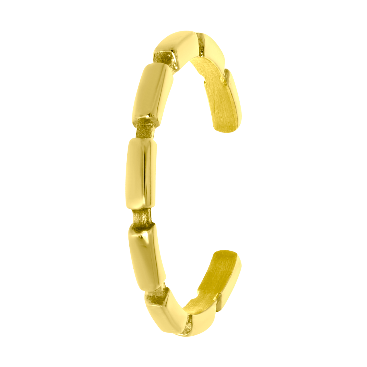 Stainless steel goldplated ring voor dames