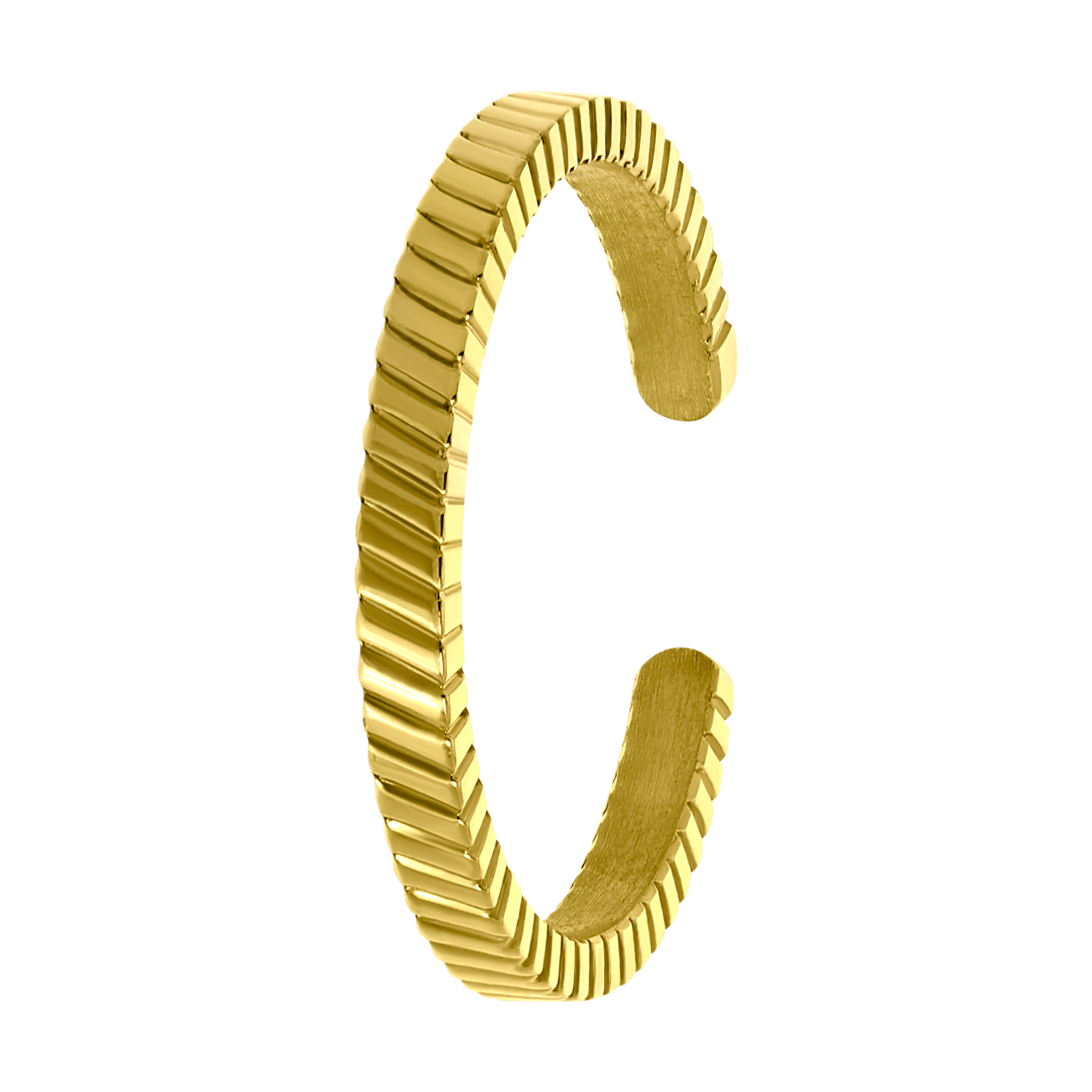 Stainless steel goldplated ring voor dames