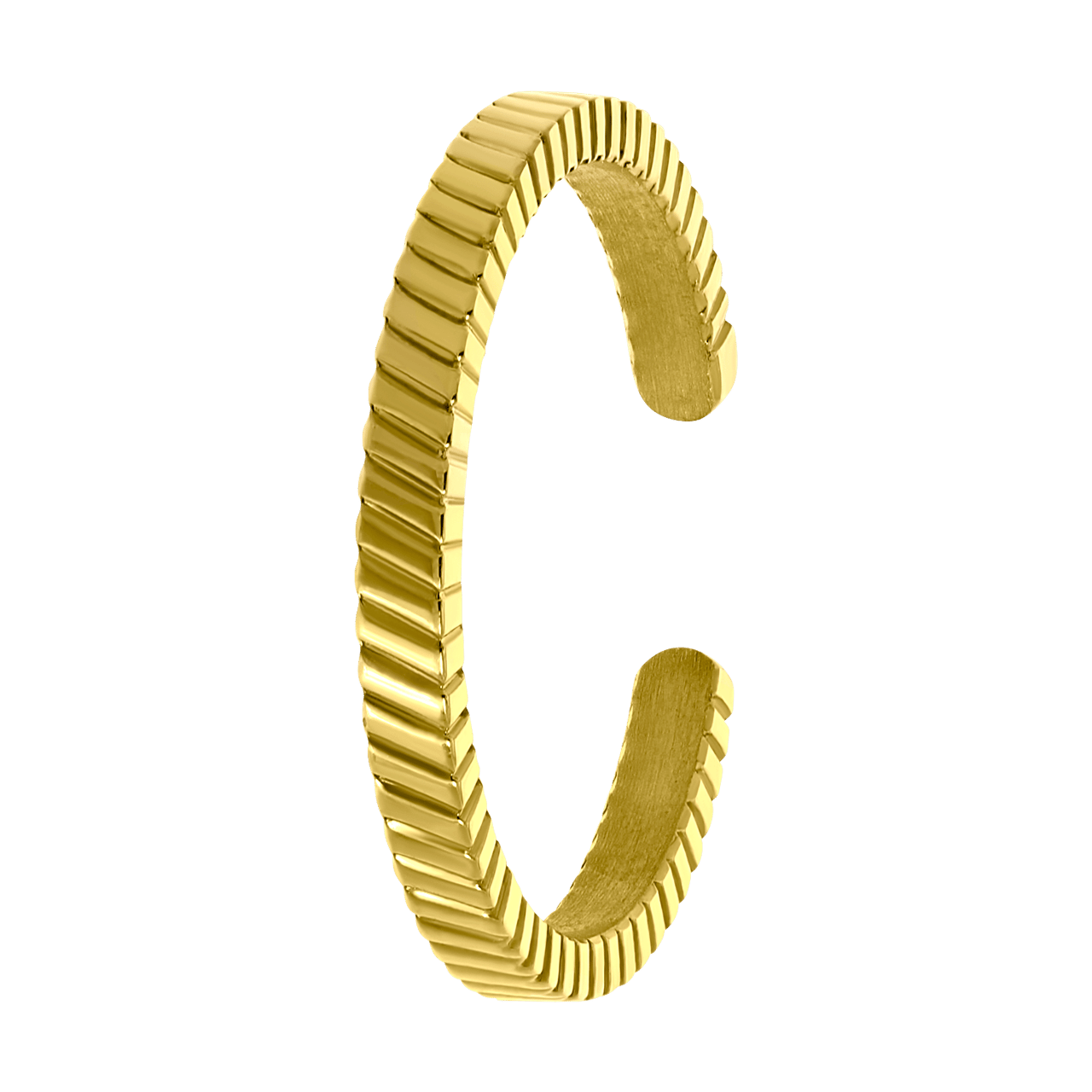 Stalen goldplated ring voor dames