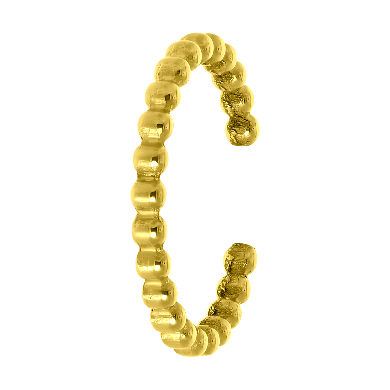 Stainless steel goldplated ring voor dames