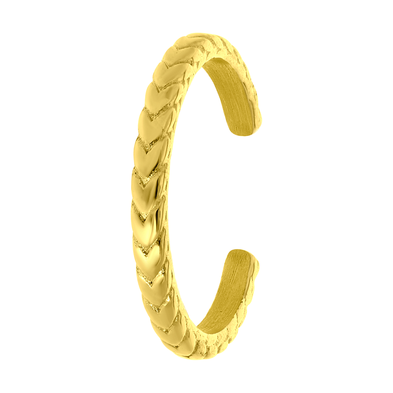 Stainless steel goldplated ring voor dames