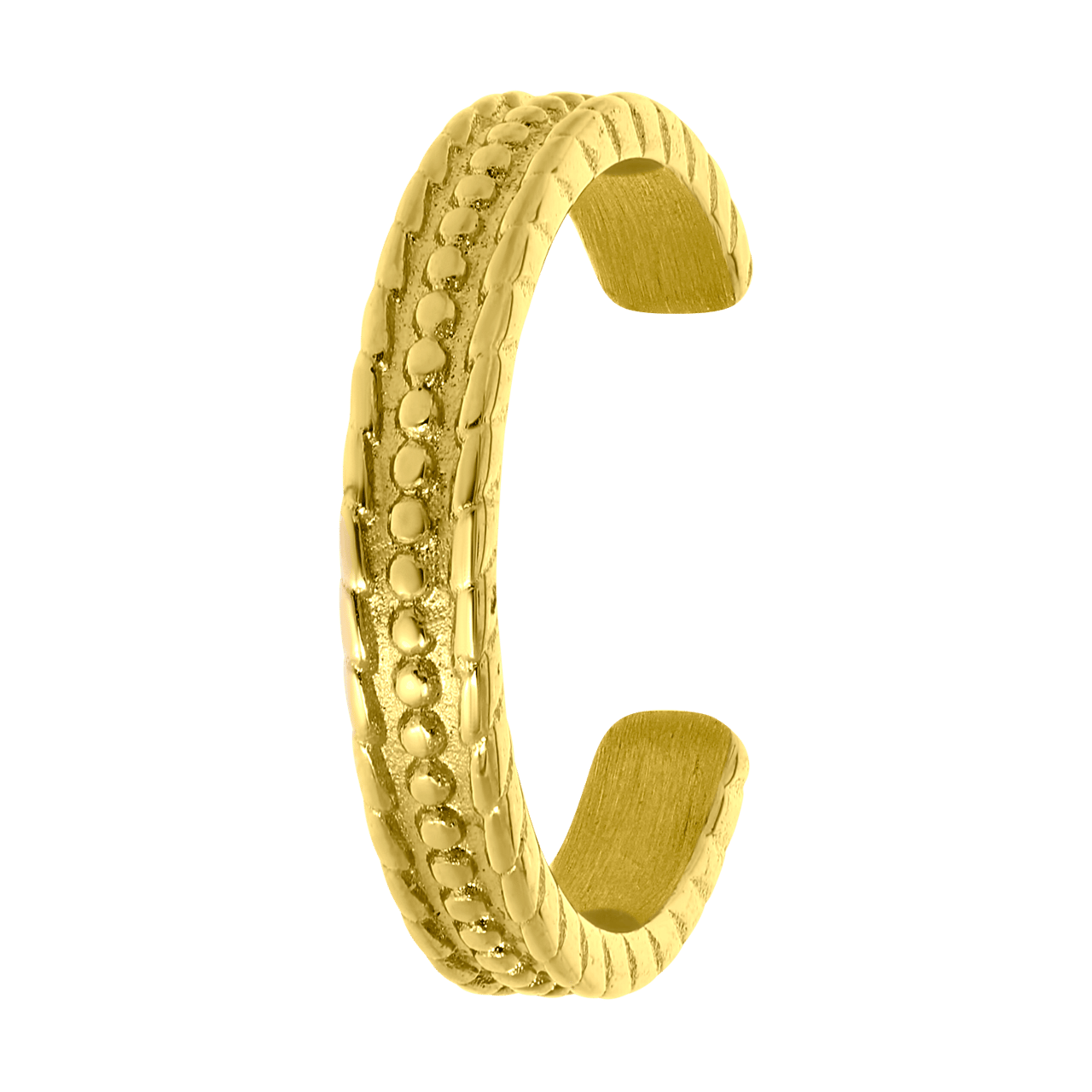 Stalen goldplated ring voor dames