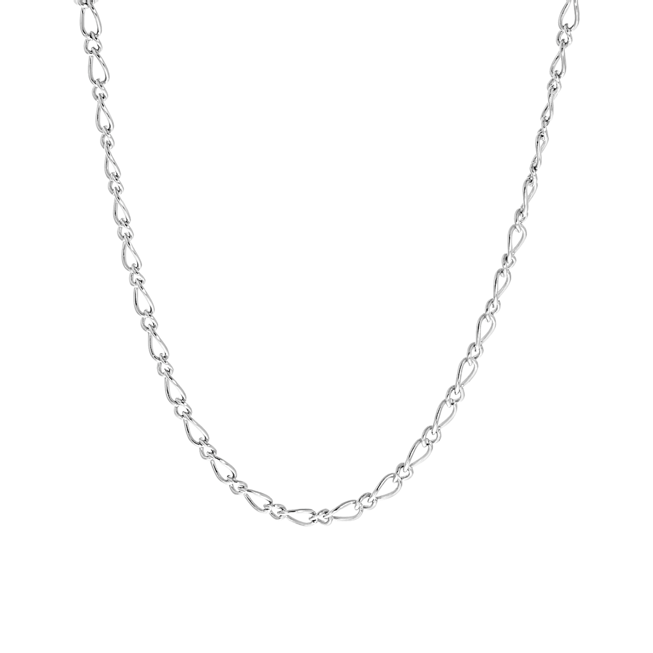 Zilveren ketting figaro Mix&Match