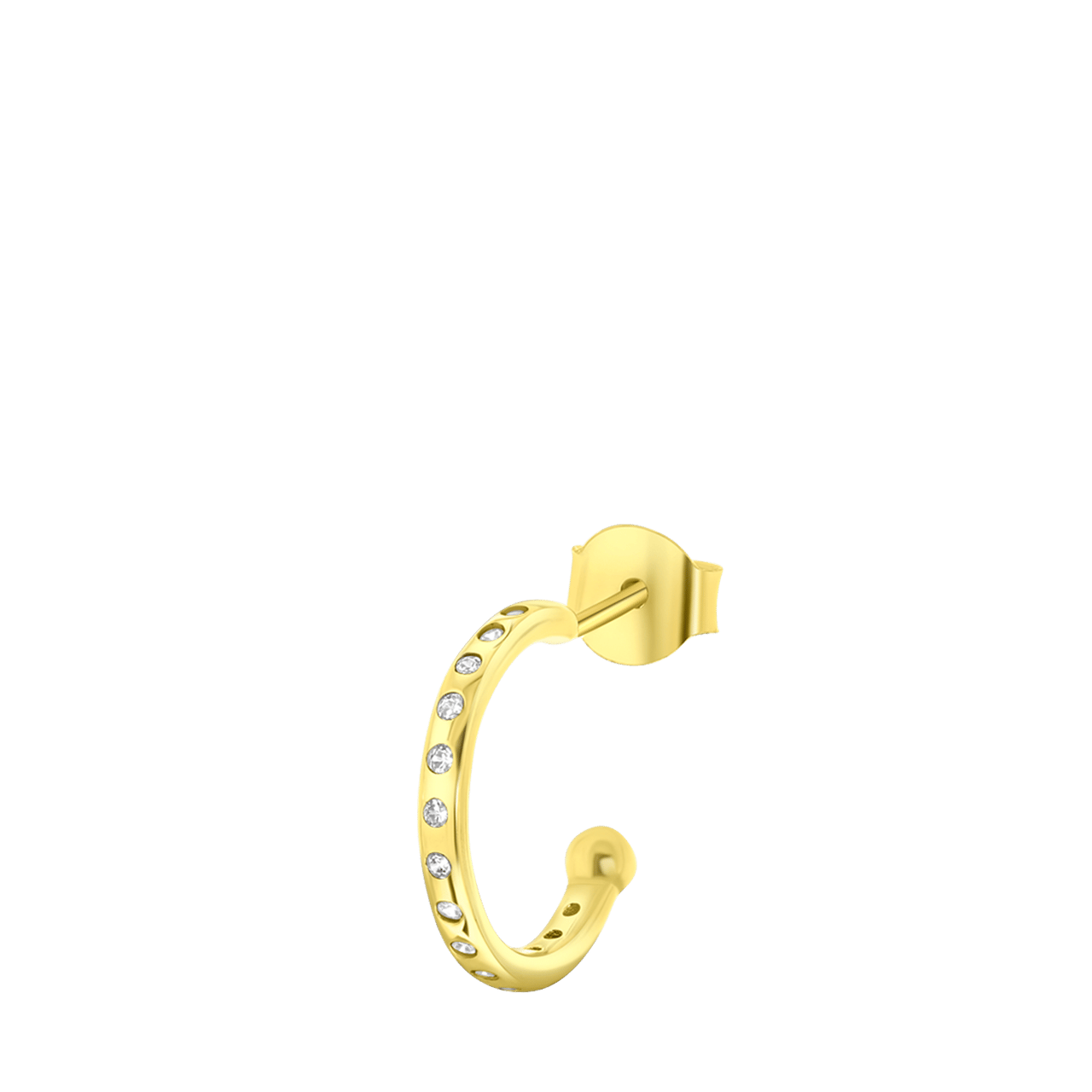Zilveren oorbel gold geboortesteen Mix&Match