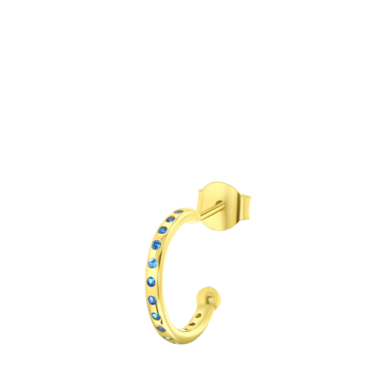 Zilveren goldplated oorringen met geboortesteen voor dames