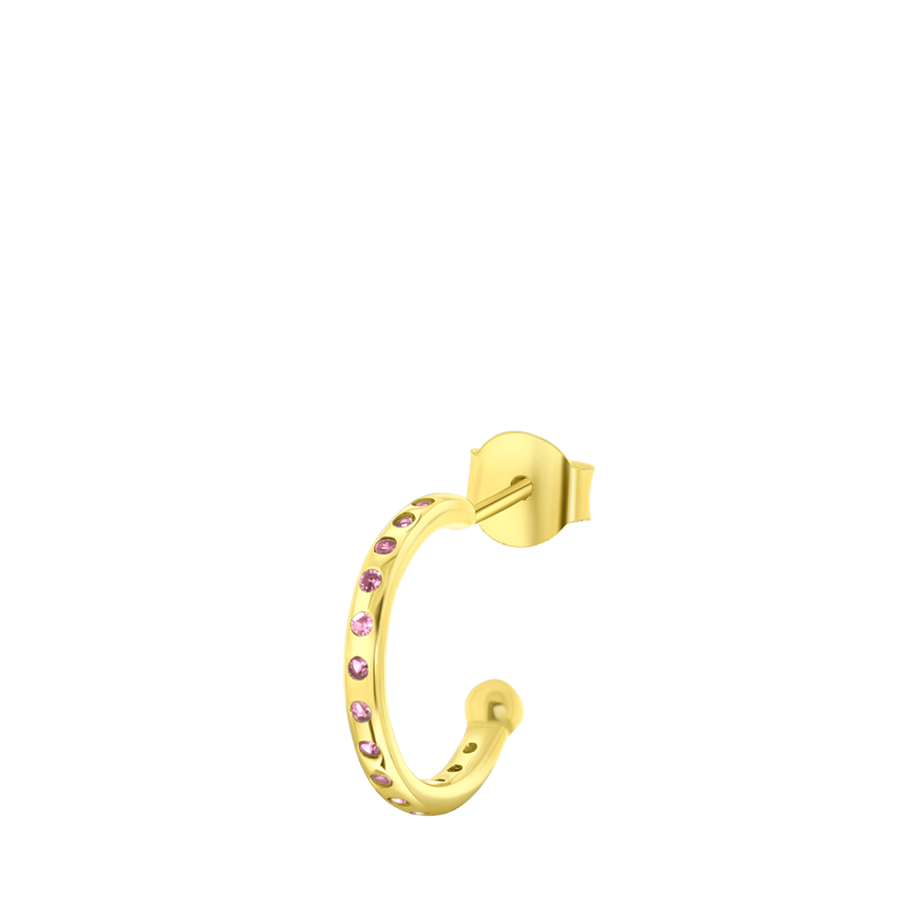 Zilveren oorbel gold geboortesteen Mix&Match
