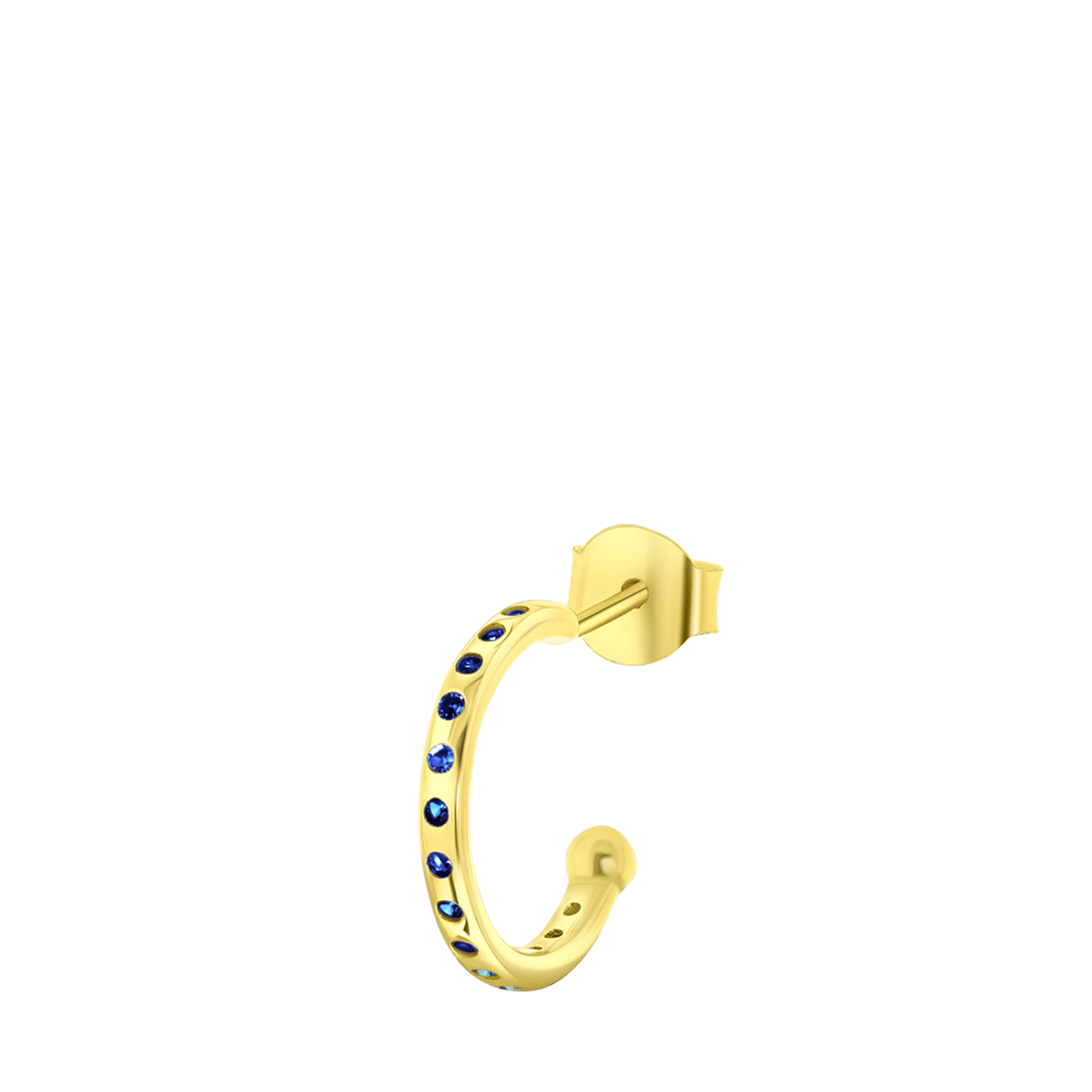 Zilveren oorbel gold geboortesteen Mix&Match