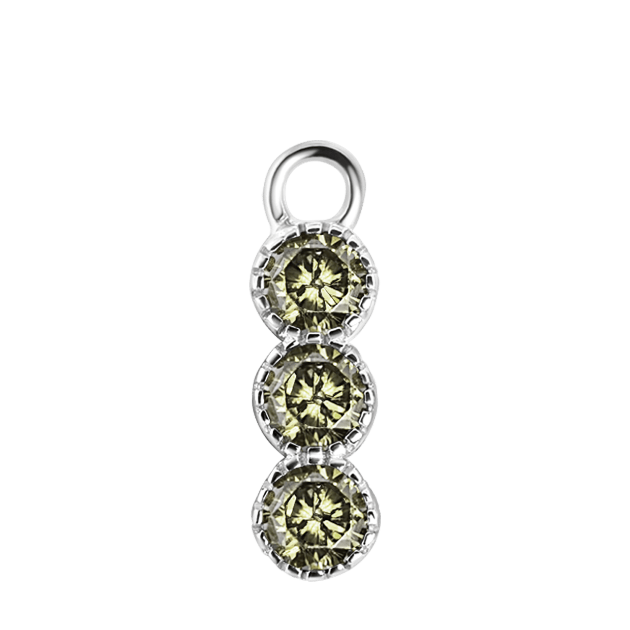 Zilveren oorbelhanger geboortesteen Mix&Match