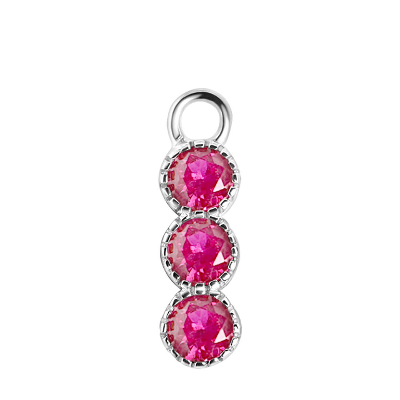 Zilveren oorbelhanger geboortesteen Mix&Match