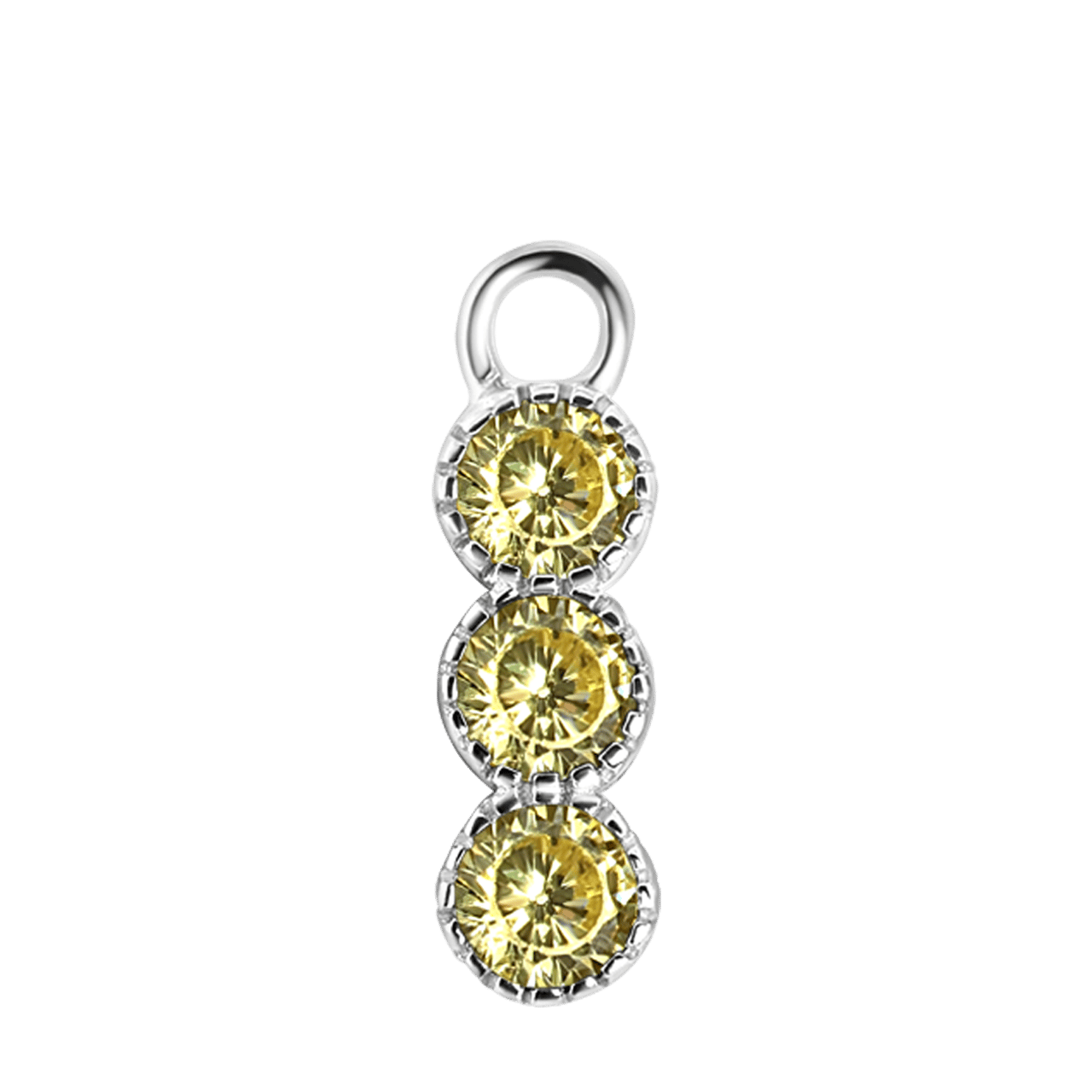 Zilveren oorbelhanger geboortesteen Mix&Match