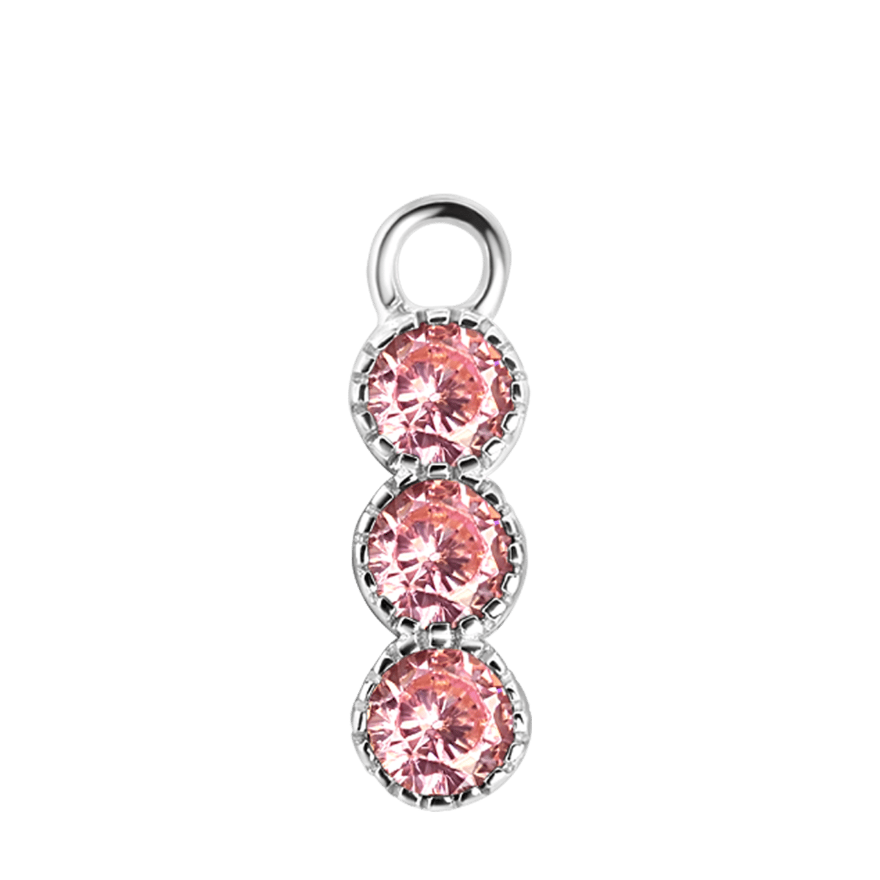 Zilveren oorbelhanger geboortesteen Mix&Match