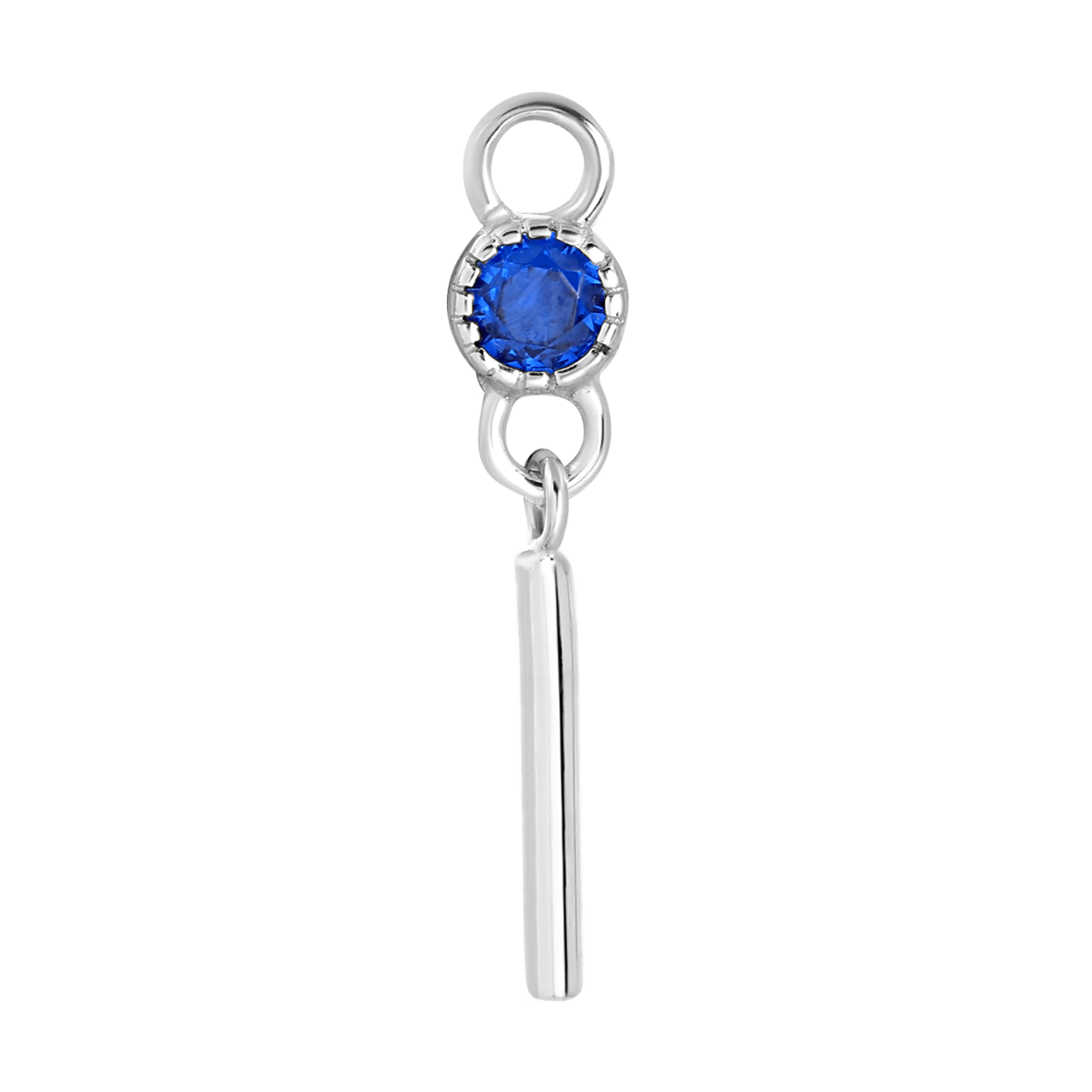 Zilveren oorbelhanger geboortesteen Mix&Match