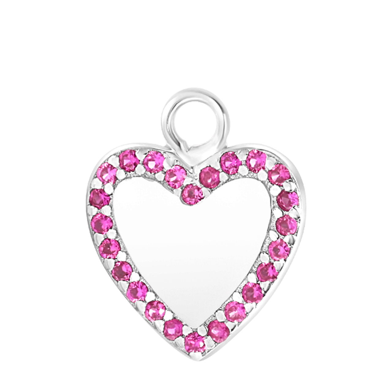 Zilveren oorbelhanger hart zirkonia Mix&Match