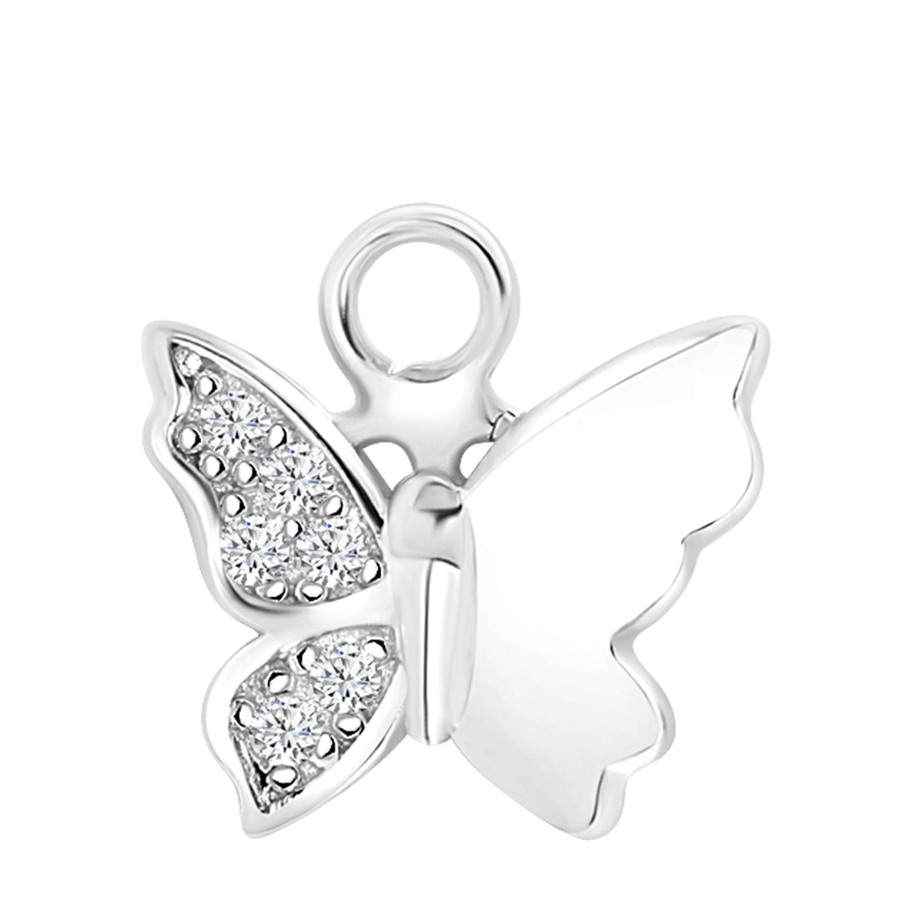 Ohrringanhänger, 925 Silber, Schmetterling, Zirkonia, Mix & Match