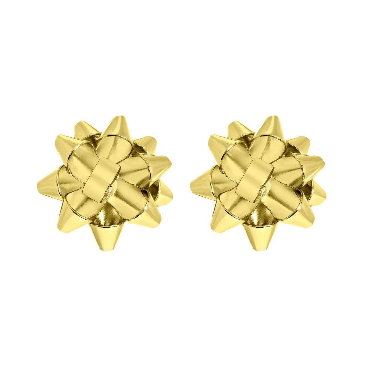Goudkleurige bijoux oorbellen met strikje