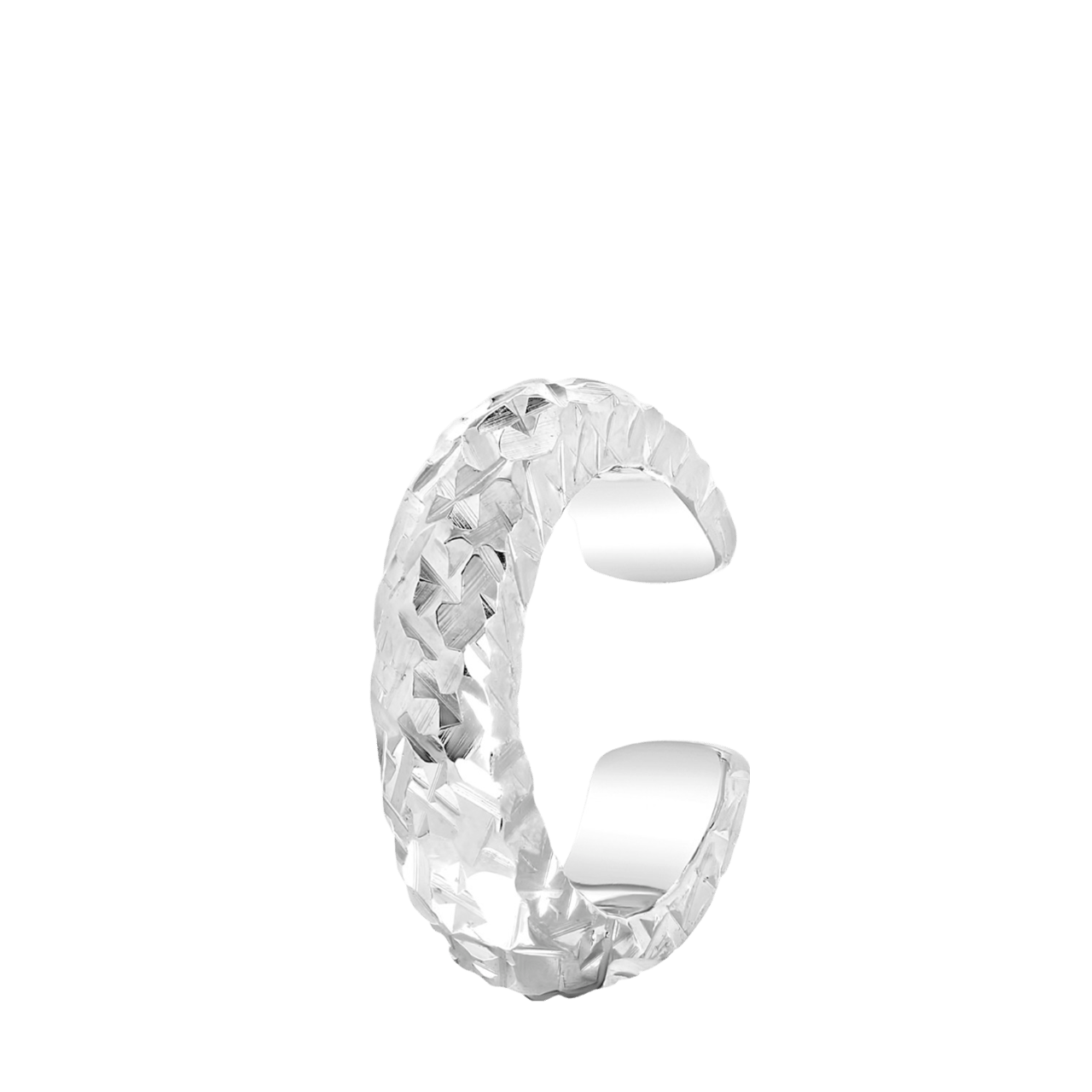Ohrklemme, 925 Silber, schön bearbeitet