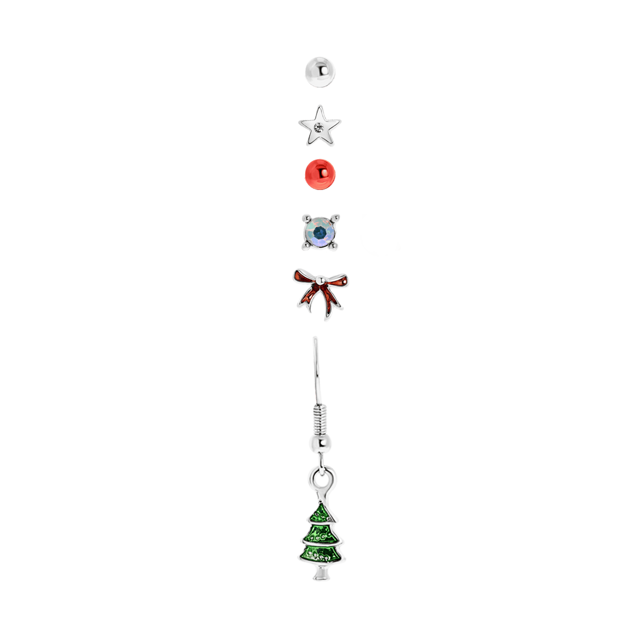 Zilverkleurig bijoux oorbellen setje