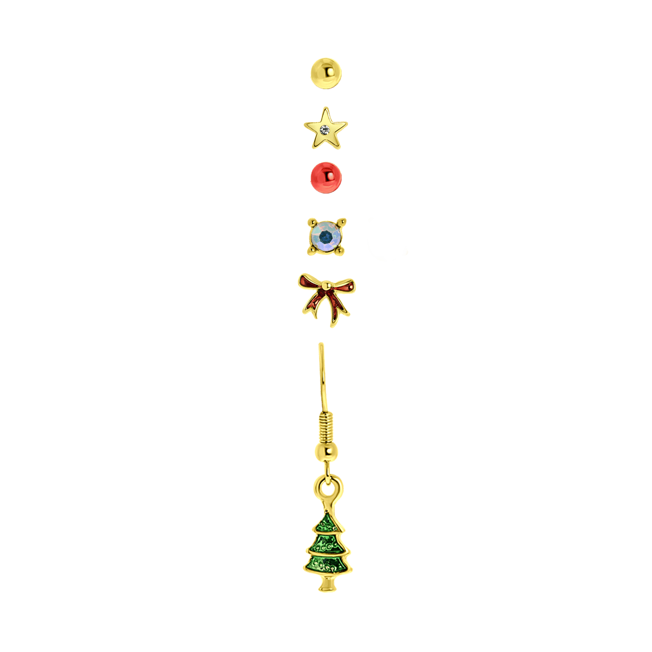 Bijoux goudkleurige oorbellen set voor dames