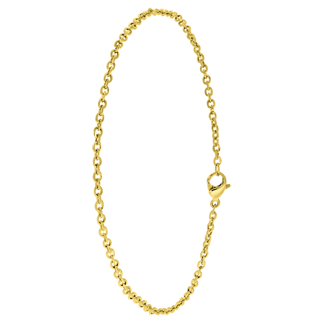 Gerecycleerd stainless steel goldplated enkelband anker schakel